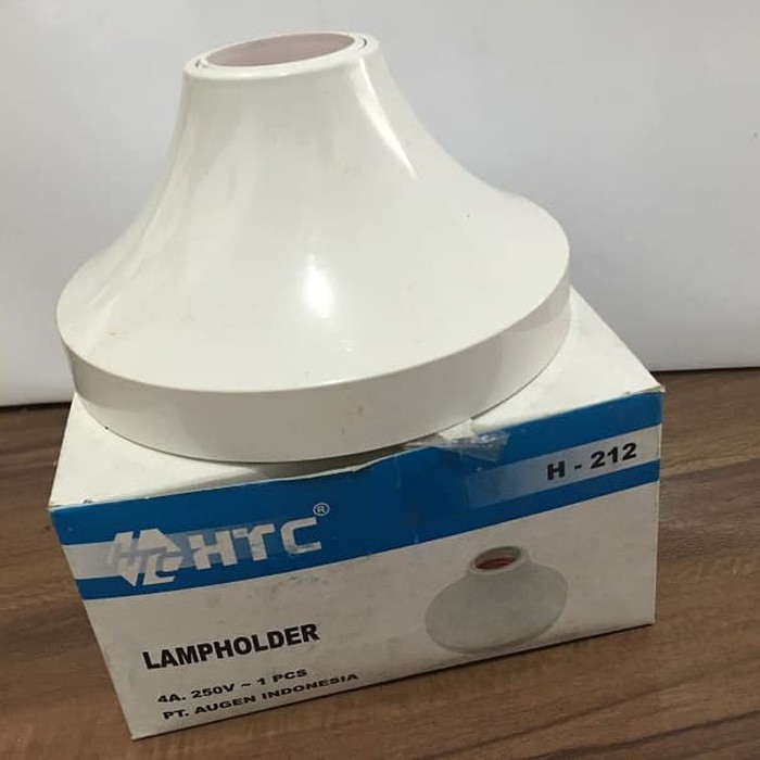 Fitting Plafon Putih Bulat Lebar Lepasan HTC Made In Indonesia H212