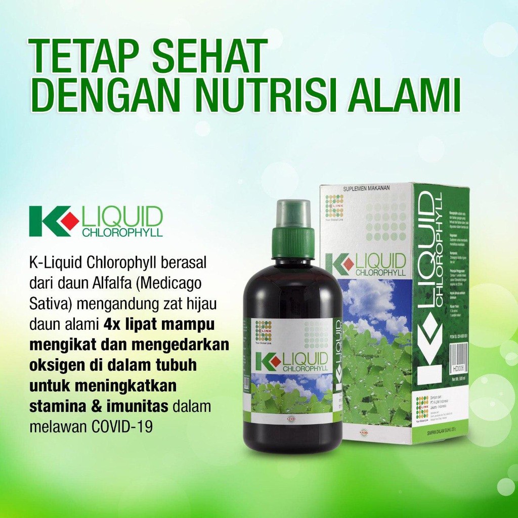 Cod K Liquid Chlorophyll Klorofil Asli Herbal Obat Lambung Paru Paru Mata Anti Kanker Original Shopee Indonesia