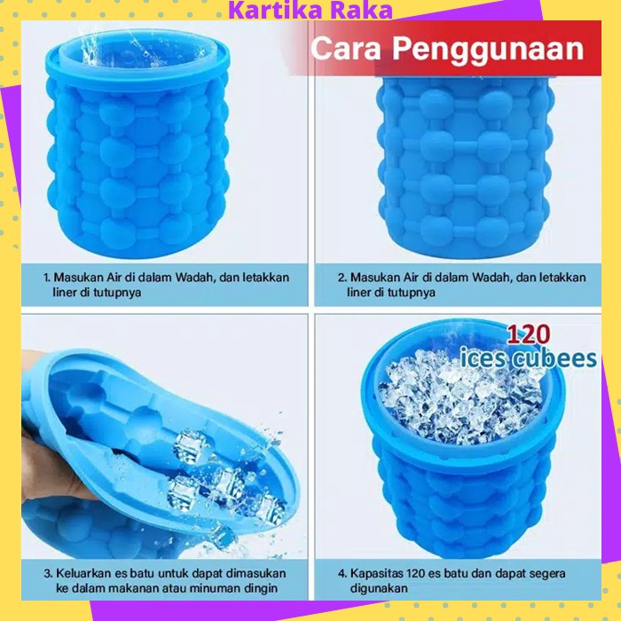 KR Pembuat Cetakan Es Batu Bulat Silikon Silicone Tempat Es Batu Ice Cube Maker 3D Silicone Mold