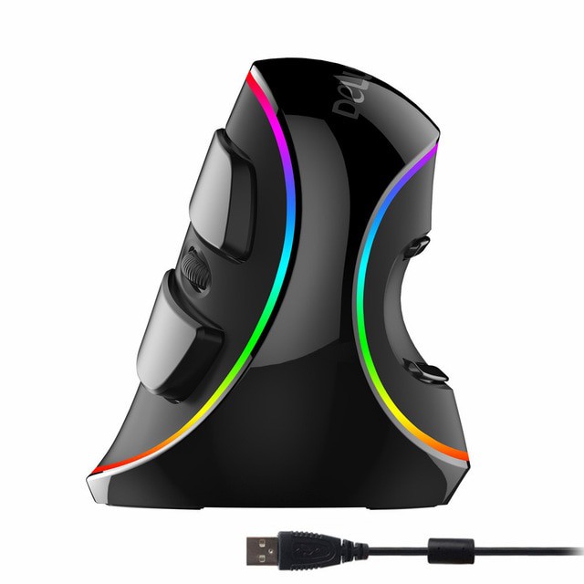 Ergonomis Mouse from Delux M618 Plus RGB Vertical wired