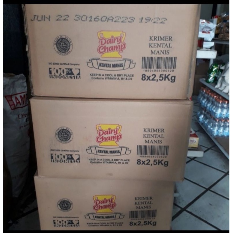 

susu kental manis dairy champ 2,5 kg kemasan pouch 1 dus