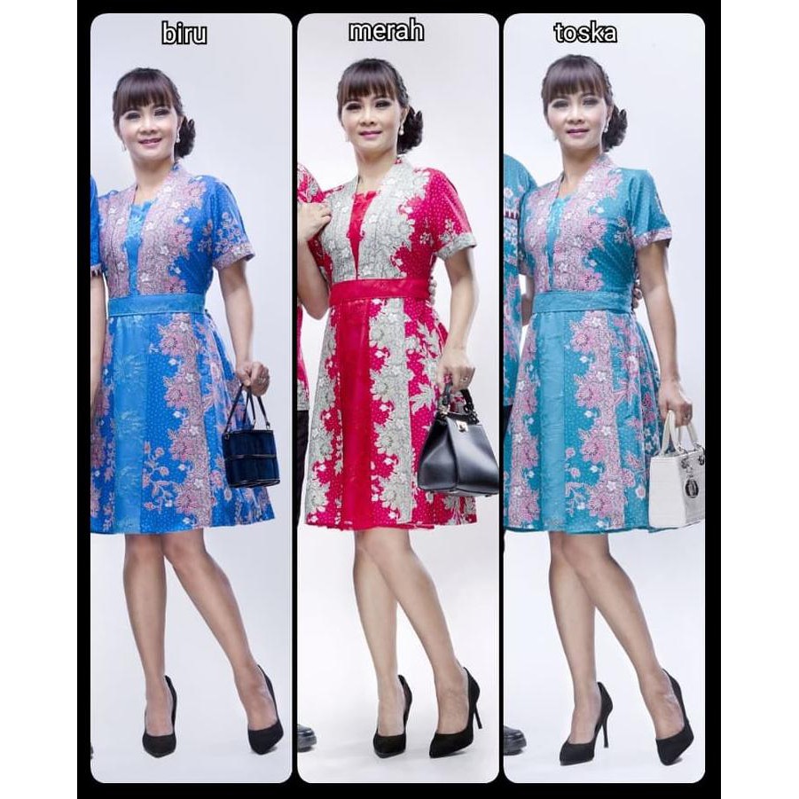 Terbaru Dress Terusan Batik Cewek Wanita Krisdayanti (Kd) Warna