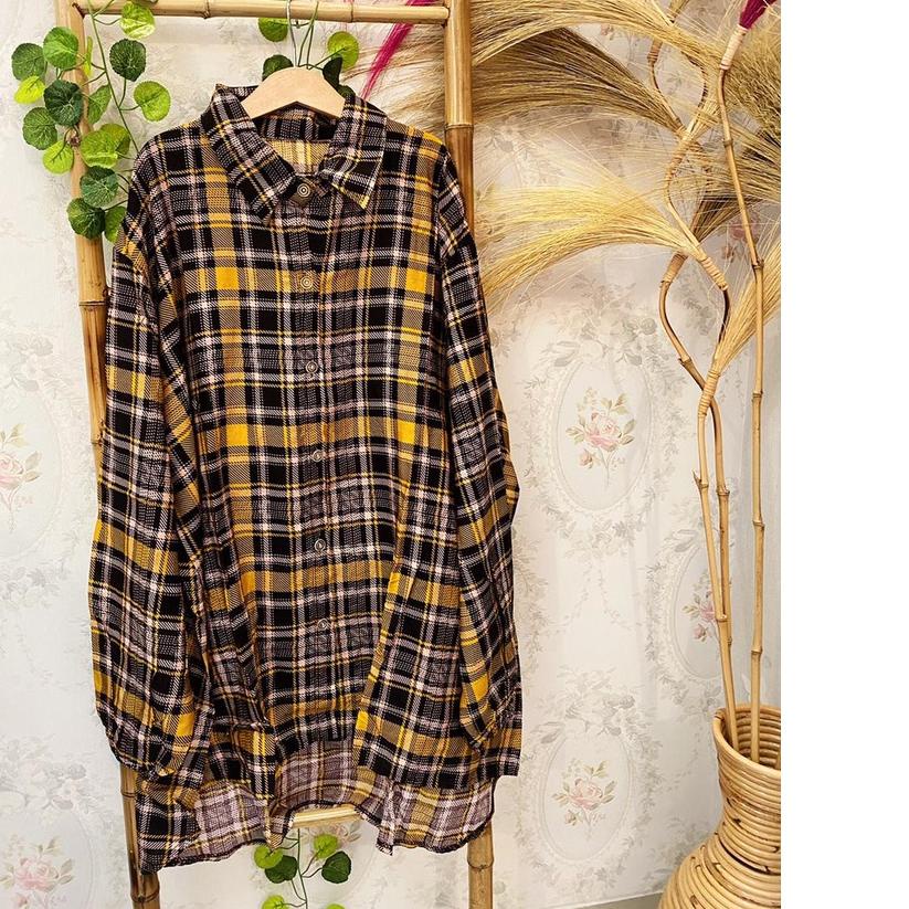 ☚ Damai fashion jakarta - baju KEMEJA wanita FLANEL - konveksi murah tanah abang ♨