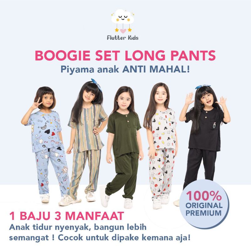 Boogie set long pants/piyama anak perempuan