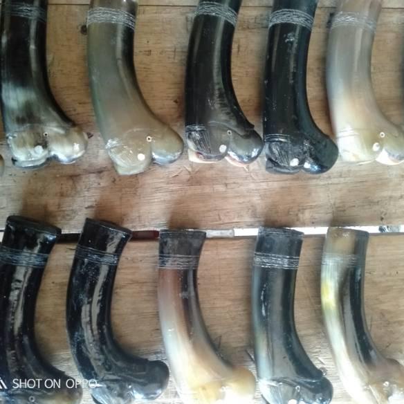 IMNO Gagang golok bedog tanduk ukir manuk 468EEQW