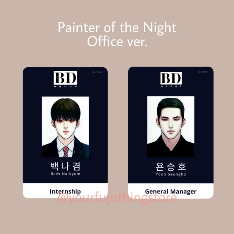 PAINTER OF THE NIGHT OFFICE VERSION ID CARD PROFILE PHOTO