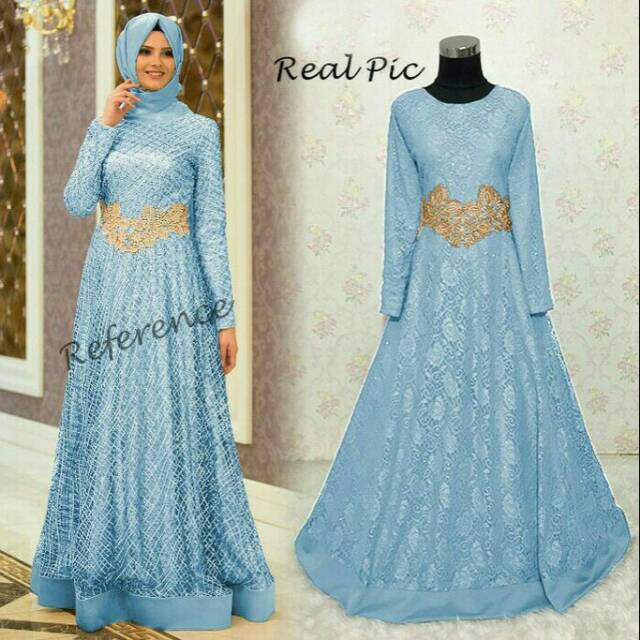 Dress pesta brukat kebaya modern Kirania