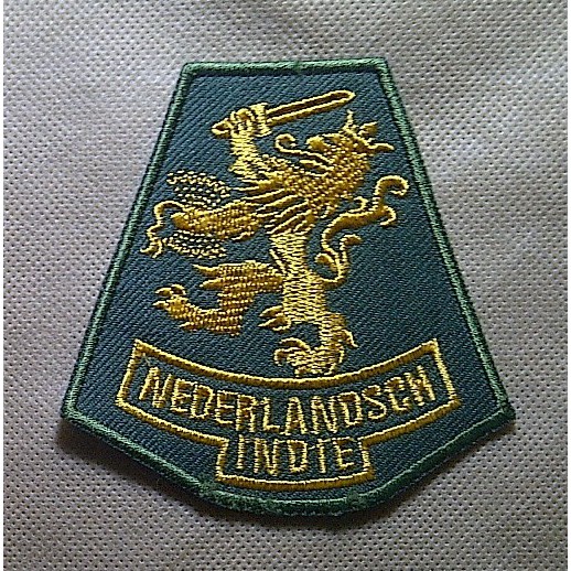 Patch Bordir Singa Nederland Indie KNIL Belanda Hijau