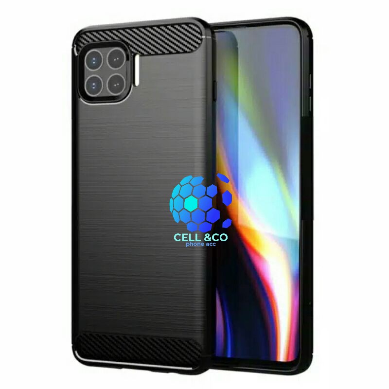 CASE CARBON OPPO RENO 4F casing hp silikon softcase case premium carbon cover