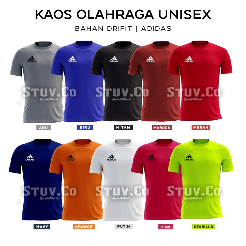 KAOS DRIFIT OLAHRAGA SEPAKBOLA FUTSAL BASKET BULUTANGKIS GYM FITNESS PRIA WANITA KEREN