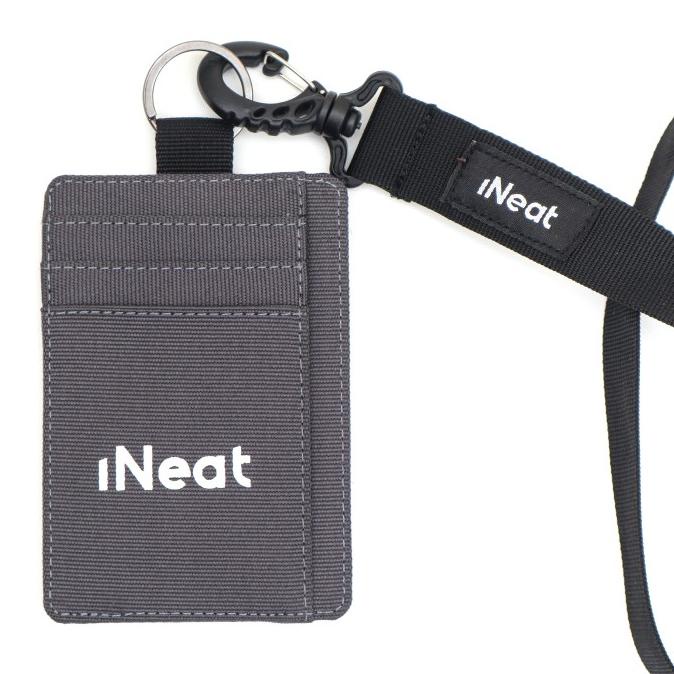 

BAYAR DITEMPAT iNeat Card holder Lanyard ID Card Nametag Wallet Grey BOOM SALE Kode 1051