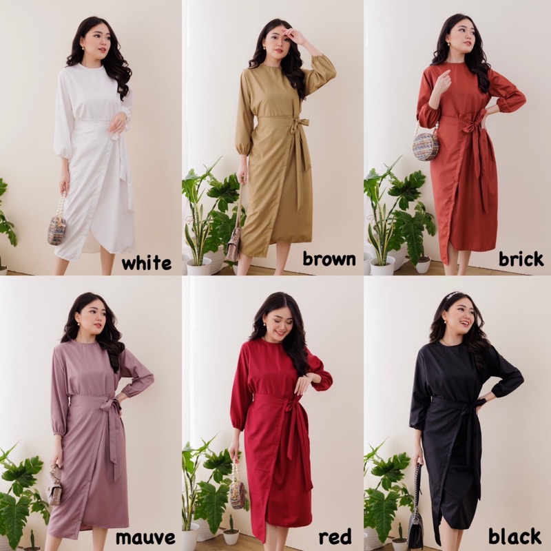 Soora Wrap Dress - Dress Wanita / Dress Lilit / Dress Sarung / Wrap Set / Setelan Wanita / Pakaian W