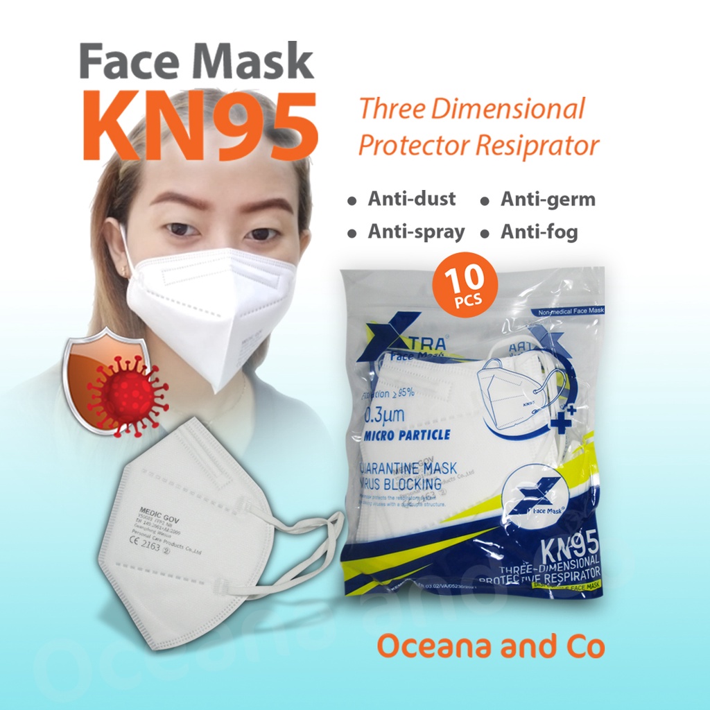 Masker KN95 Xtra Face Mask 1 pack isi 10 pcs (Sudah ada izin Kemenkes)