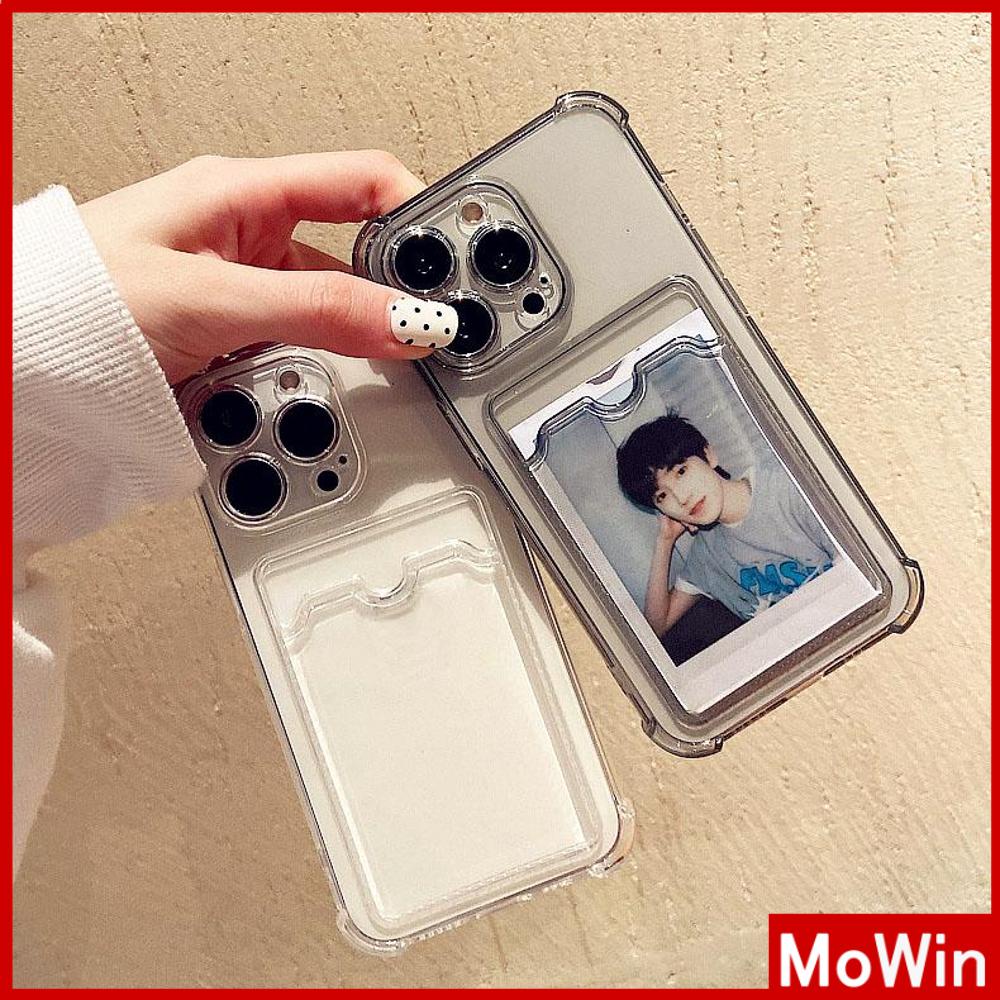 For iPhone 14 Pro Max iPhone Case Card Holder Card Storage TPU Soft Case Clear Case Airbag Shockproof Protection Camera Compatible For iPhone 14 Plus 13 Pro Max 12 11 XR 7Plus