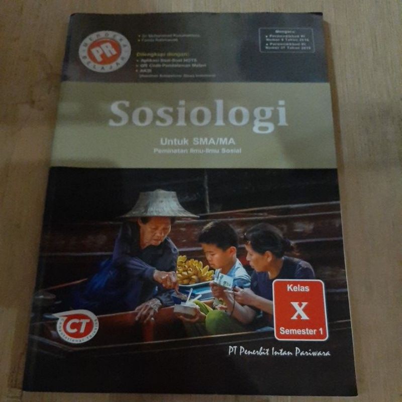 Buku PR kelas 10/ X /SMA/MA semester 1 K13-Sosiologi