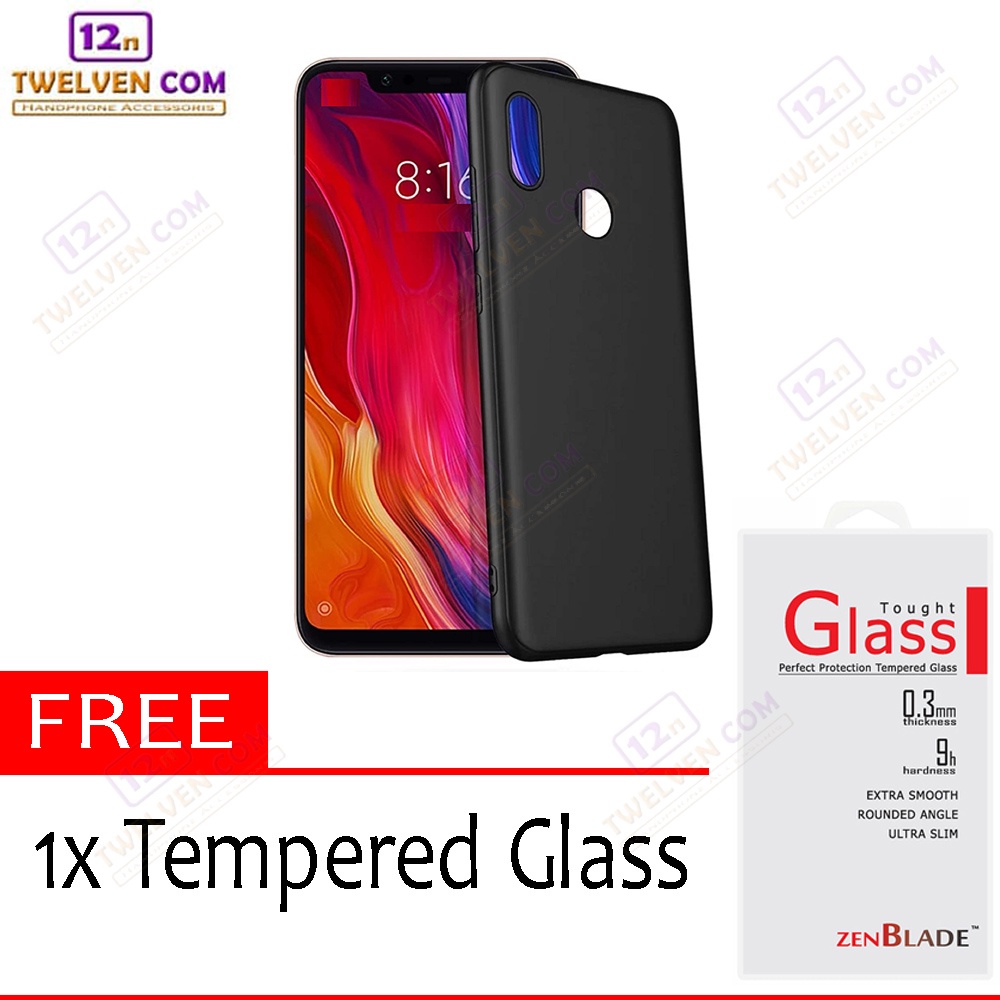 [FLASH SALE] Case Slim Matte Softcase Xiaomi Redmi Note 6 Pro - Free Tempered Glass