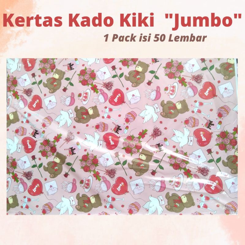 

(50LEMBAR) Kertas Kado Kiki JUMBO / Kertas Kado Kiky / Kertas Kado murah / Kertas kado ukuran besar