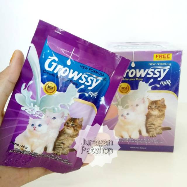 Susu Kucing Growssy 20gr (1 SACHET)Susu Kucing Growssy (1 SACHET)|Susu Anak Kucing Kitten (1 SACHET)