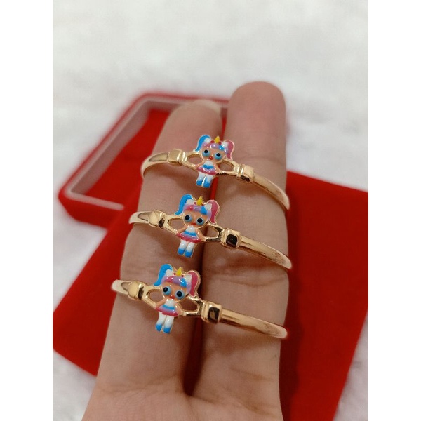 GELANG ANAK PERAK CAT IMPORT ROSE GOLD