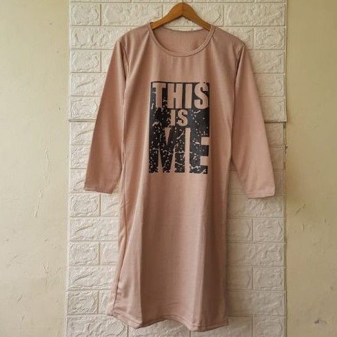 Baju Wanita / Kaos Sablon Panjang Belakang / Lubag99