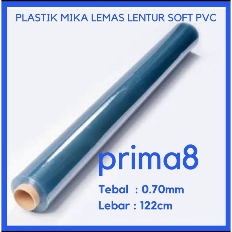 

Plastik Mika Lemas Lentur SOFT PVC Clear 070 0,70 0.70 Lebar 122, 1Roll Utuh