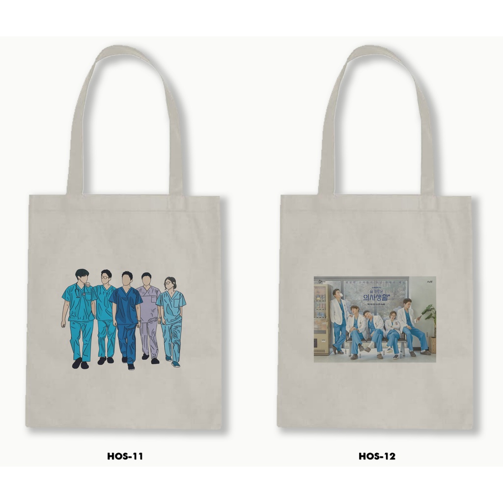 TOTE BAG BLACU - HOSPITAL PLAYLIST /DRAKOR NETFLIX 01