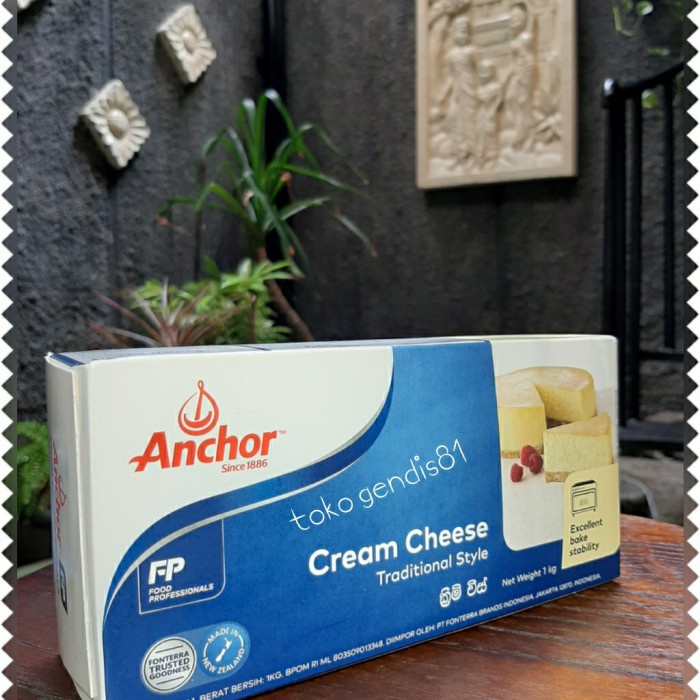 

Krim- Anchor Cream Cheese 1Kg Original Kemasan Dus -Krim.