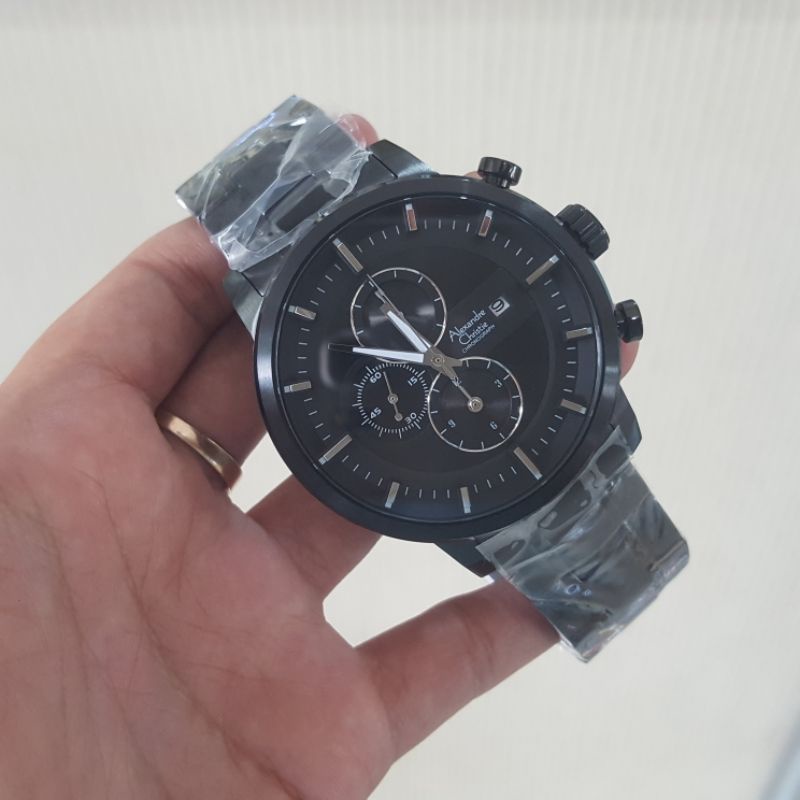 Jam Cowok Ac6323 Black Original / Ac 6323 MC Black rosegold ori