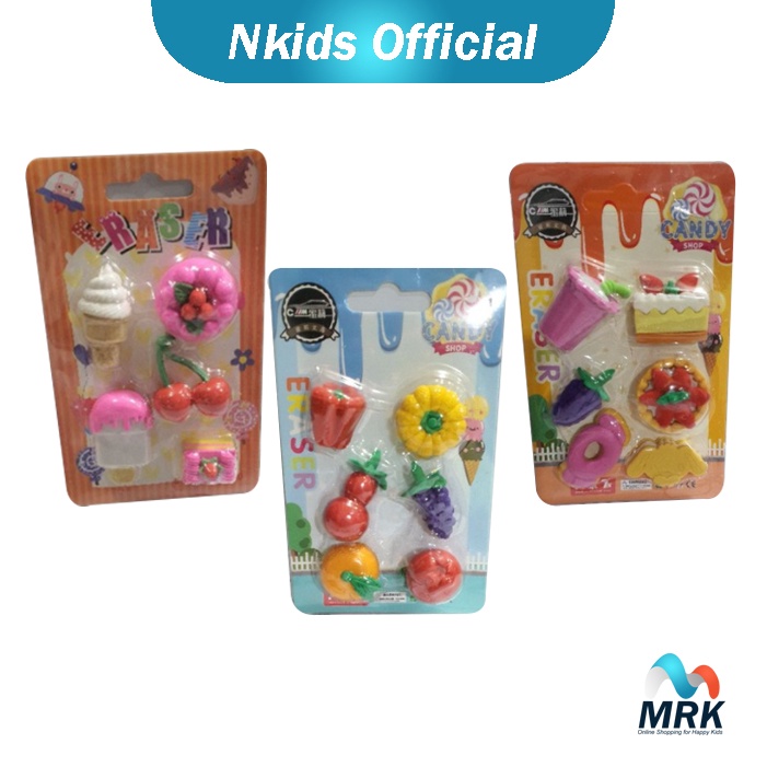 

1 PACK Penghapus Pensil Motif Anak Perempuan Lucu
