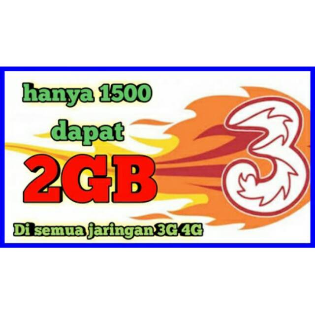 Kartu Tri 1500 2gb Full 24 Jam Shopee Indonesia