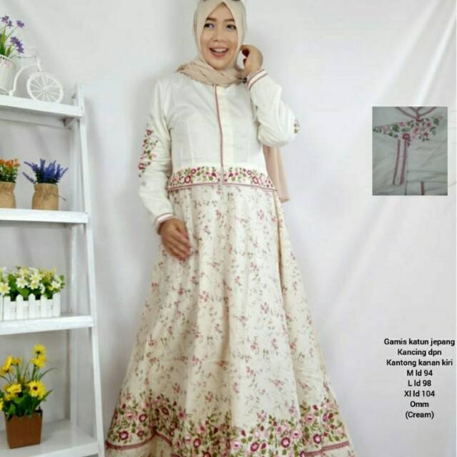 Gamis lidya katun jepang