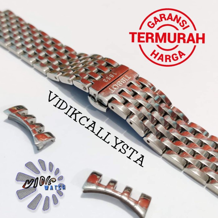 Tali Jam Tangan Strap Rantai 20mm T063 Curved Stainless 20 MM 20MM