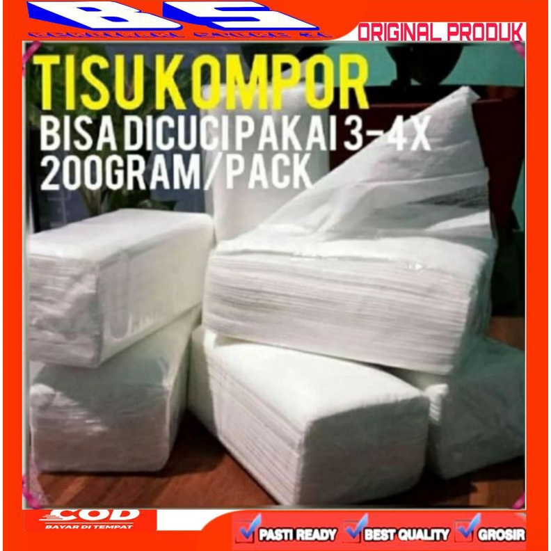 TISU KOMPOR SERBAGUNA BERAT 200 GRAM/TISU SERBAGUNA/TISU AJAIB TISU CUCI ULANG BERAT 200 GRAM