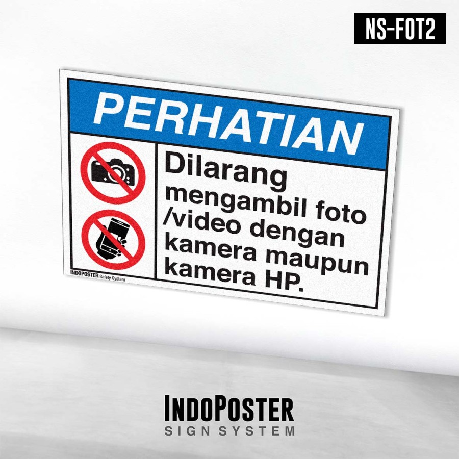 

Stiker Label Safety Sign Rambu K3 ANSI Dilarang Mengambil Foto Dan Video