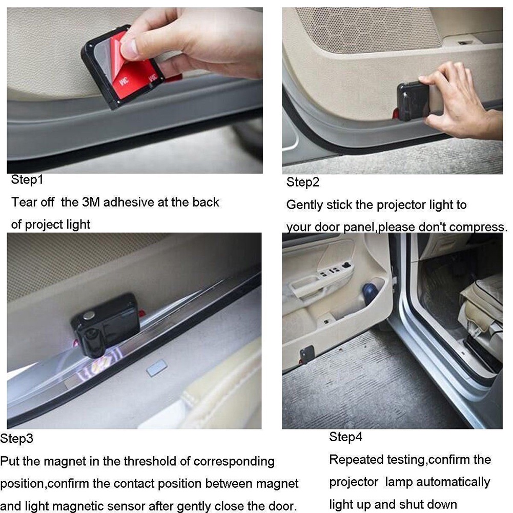 Lampu Proyektor Laser wireless Universal Untuk Dekorasi Pintu Mobil / Motor