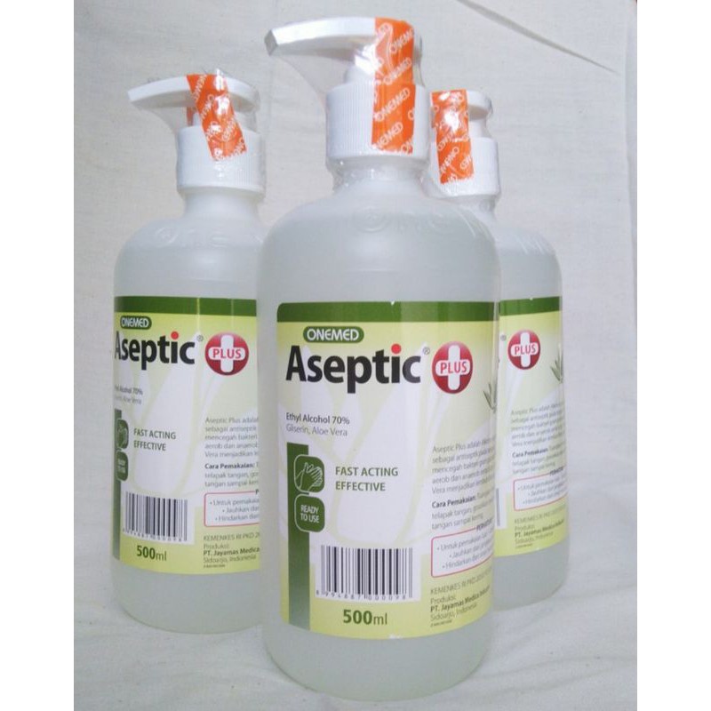 Aseptic Plus Hand Sanitizer Cair 500ml&amp;Dispenser Onemed