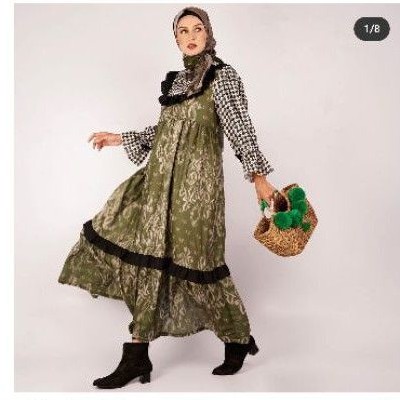 Vivi zubedi Nayara Dress in Army *JUAL RUGI*