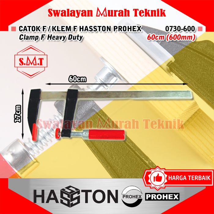 HASSTON PROHEX 0730-600 Catok F 600mm Clamp F Heavy Duty Klem F 60cm