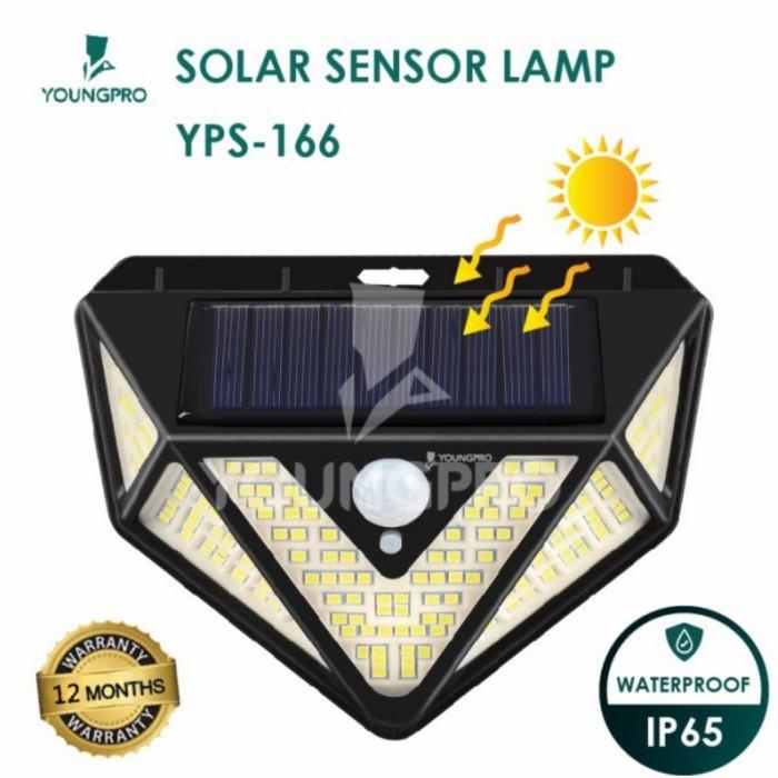 Lampu | Youngpro Yps-166 Lampu Outdoor Taman Panel Solar Sensor Gerak 166 Led