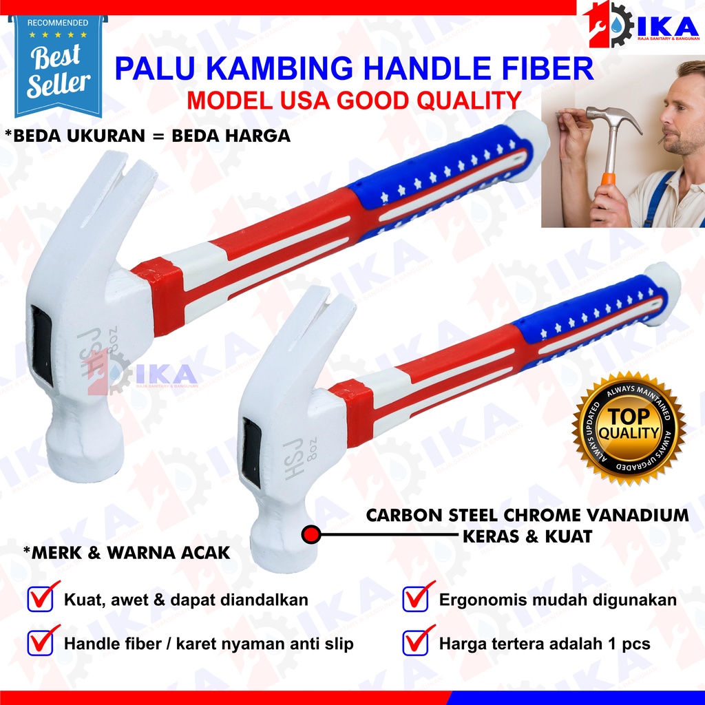 Palu Kambing Claw Hammer Palu Martil Cungkil Paku Mini Claw Hammer/ Palu Kambing Steel/Alat Perkakas