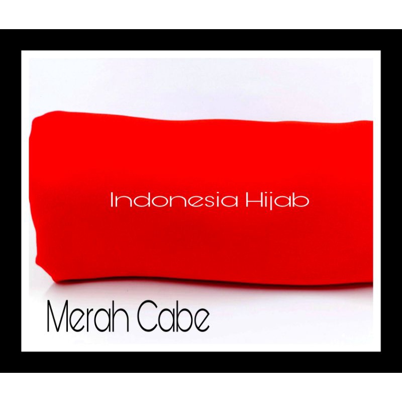 PASHMINA Diamond Premium 170 X 75 cm Jahit Tepi BUKAN DI NECI-merah cabe