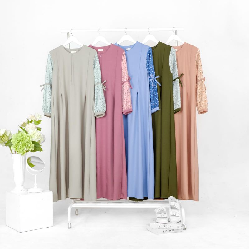 Gamis/ Dress Amirah & Ceylan by Enyta | bahan Shakilla | 1kg = 3pcs | Busui friendly-7