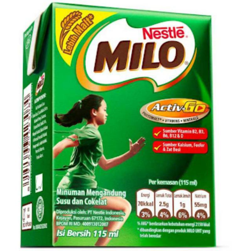 

Milo UHT Kemasan 110ml ecer