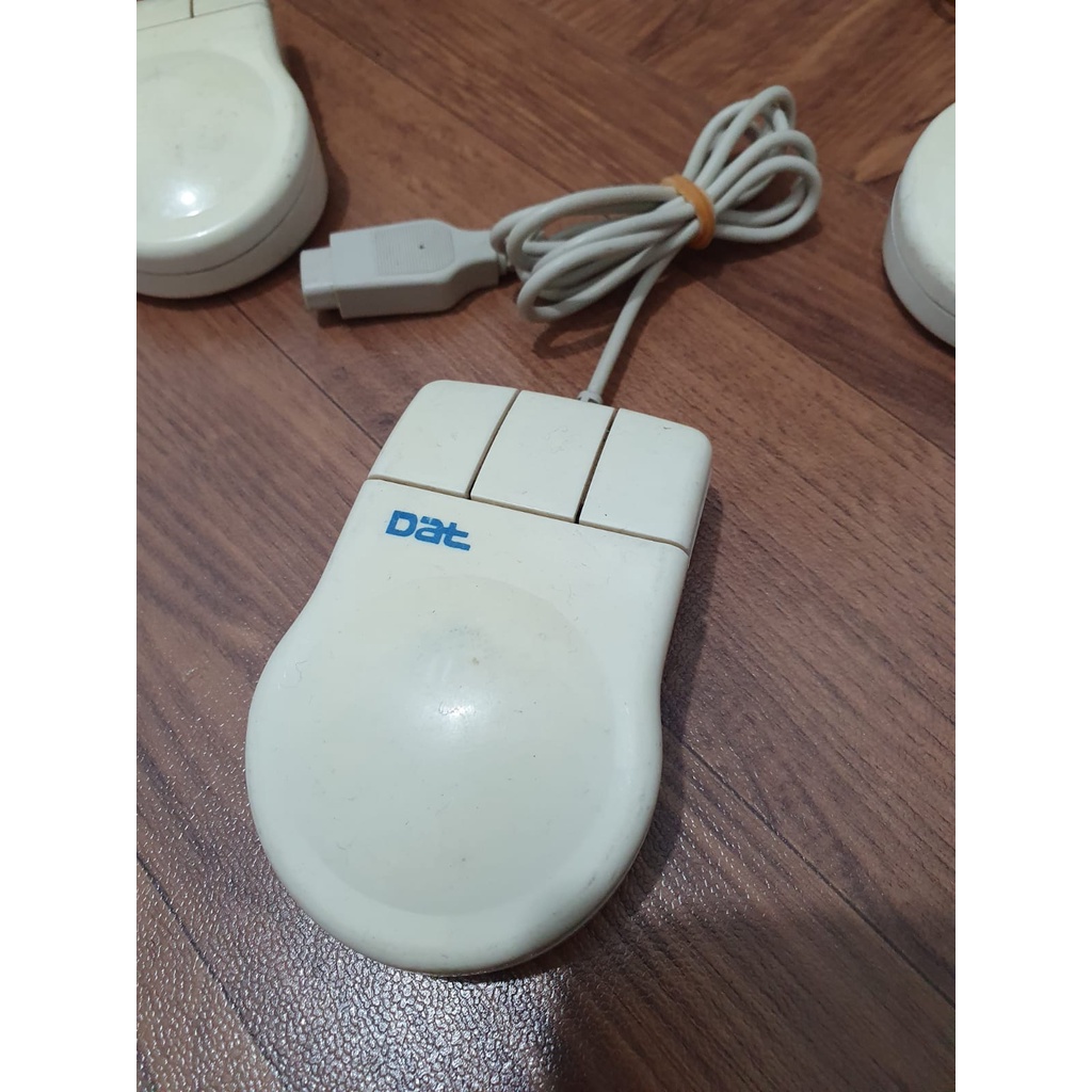 Mouse Jadul Serial Dat Vintage Retro Trackball Putih