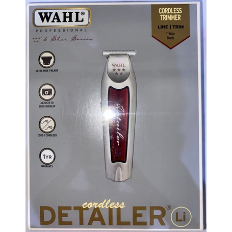 Wahl Detailer Li Cordless Clipper Trimmer Original (Tanpa Kabel) (1 Set)