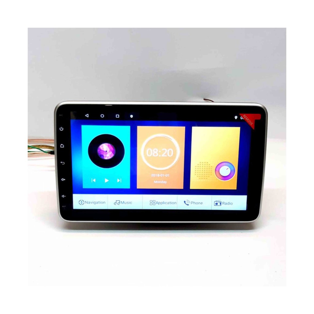 Double Din Android DHD Layar Sentuh 10.1 inch layar bisa diputar