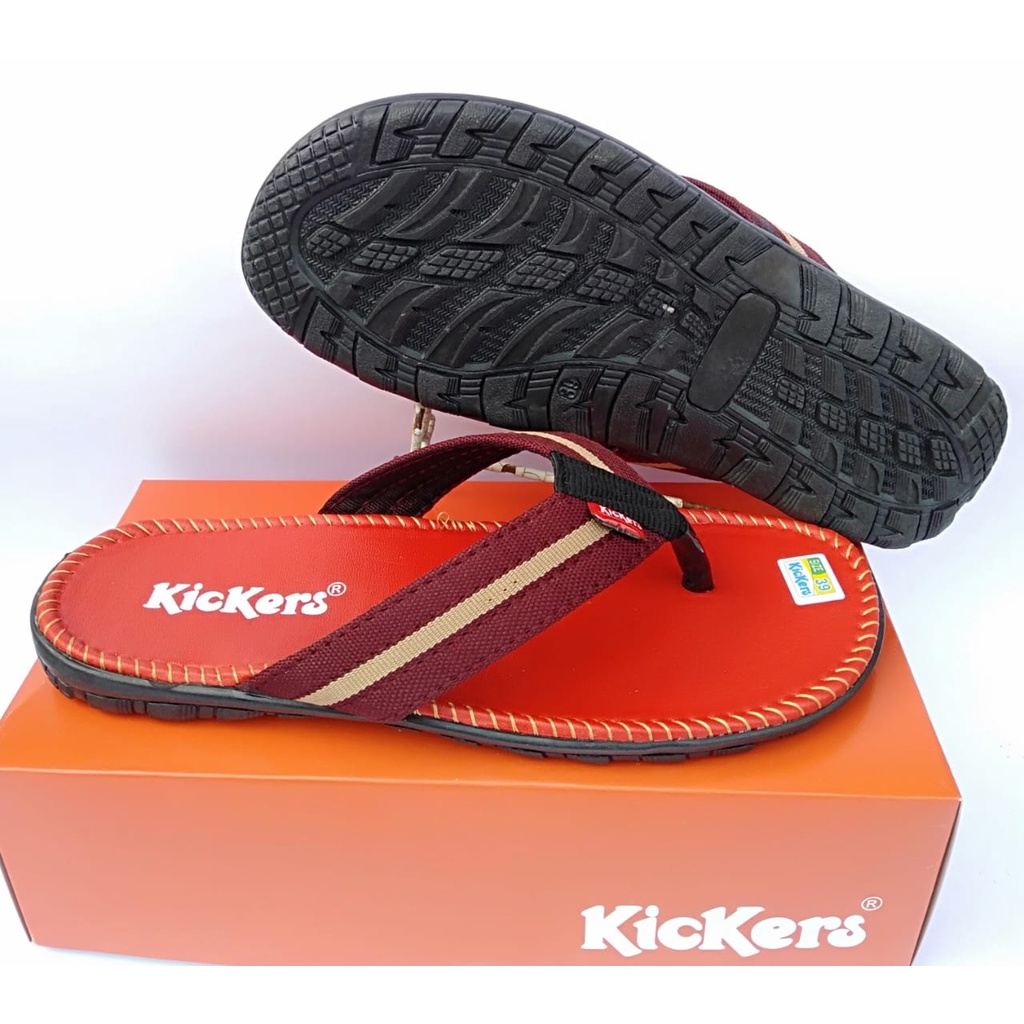 Sandal pria japit kickers sendal jepit asli original casual dewasa distro terbaru murah kekinian COD