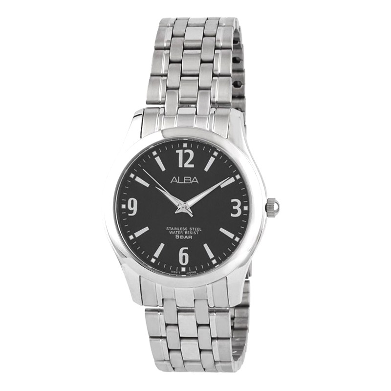 Alba ARSY23X1 Jam Tangan Pria - Silver Black