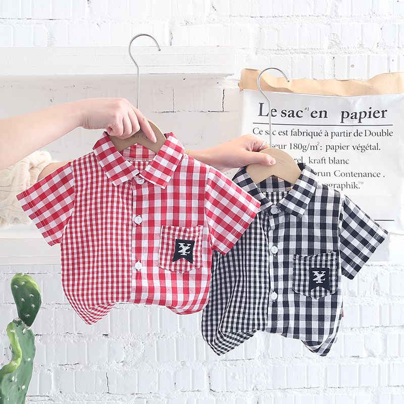 [COD] Atasan kemeja anak laki laki impor premium 0-5 Tahun baju baby impor korea motif YZ kotak kotak lucu