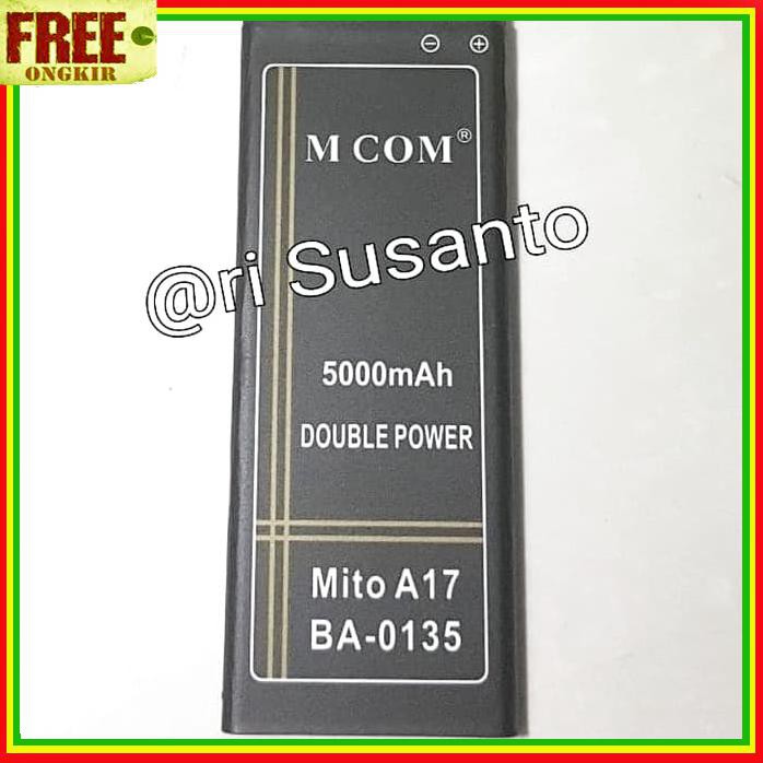 ACC HP BATERAI MCOM MITO A17 FANTASY X BA 00135 DOUBLE POWER 5000MAH
